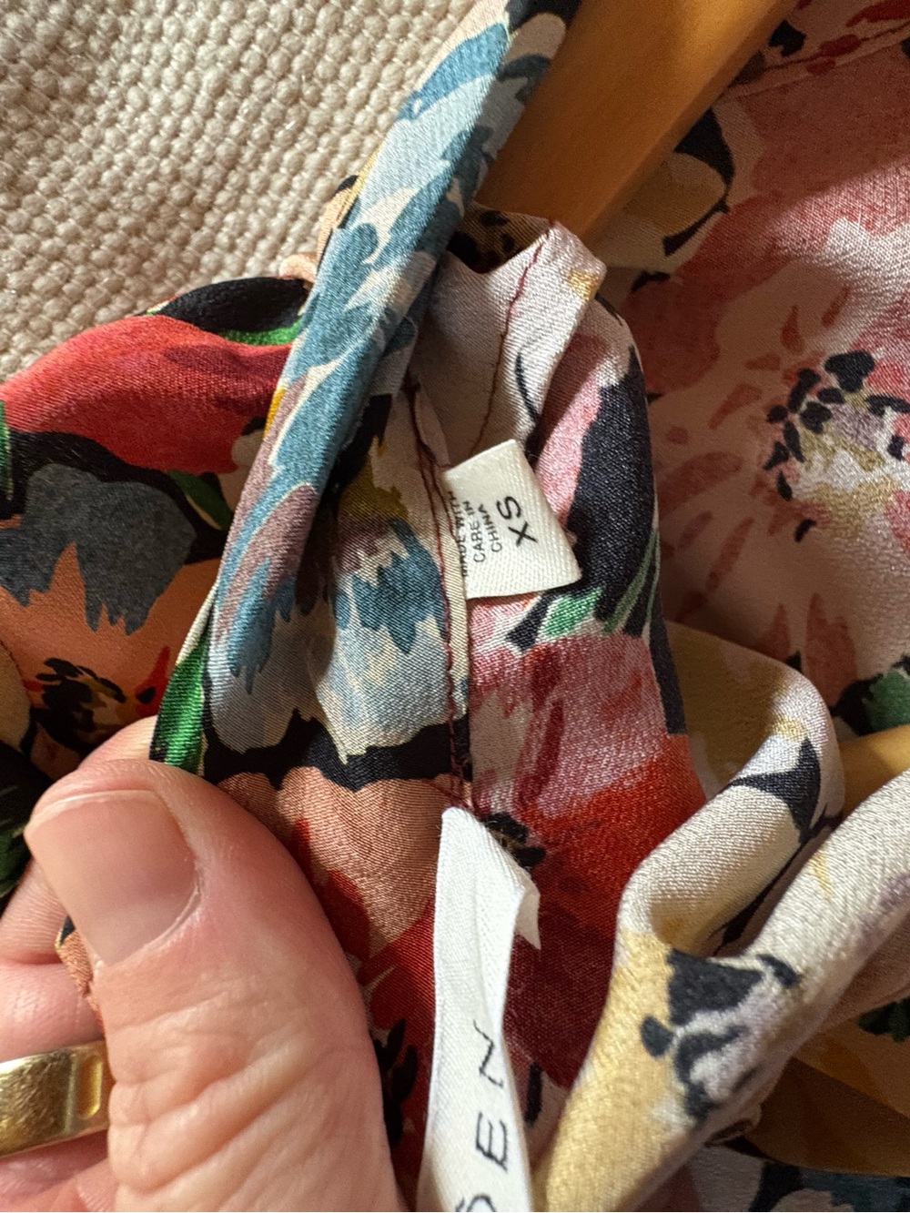 RARE Doen Musetta Silk Dress, in Poppy Meadow, XS - Picture 10 of 15